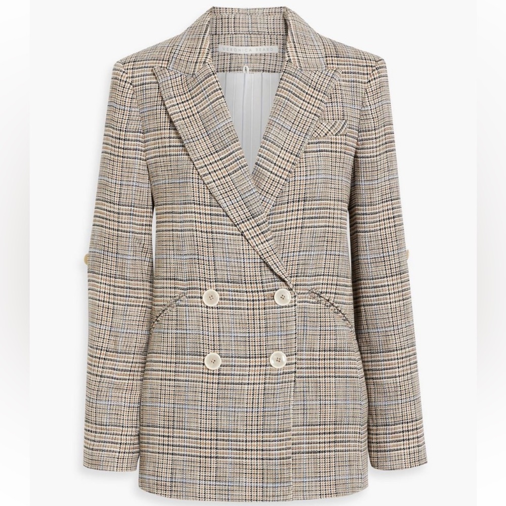 Neverworn Veronic Beard Parineti Double Breasted checked tweed blazer